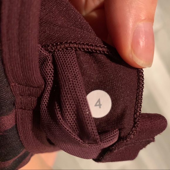 Lululemon Power Y Tank Maroon Camo Slim Fit Racer Back Long Build In Bra Top - Picture 13 of 14